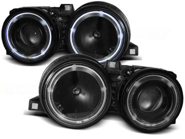 Scheinwerfer CCFL Angel Eyes für BMW 3er E30 Bj. 82-94 Schwarz